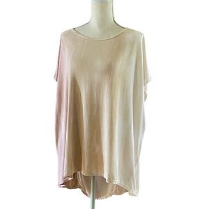 3/$15 Lolly Pink to White Tie Dye Oversized Shirt Dress Coverup S